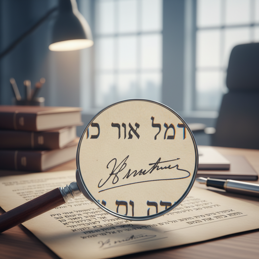 Read more about the article חתימה תחת זכוכית מגדלת: כך חושפים את האמת מאחורי מסמכים משפטיים